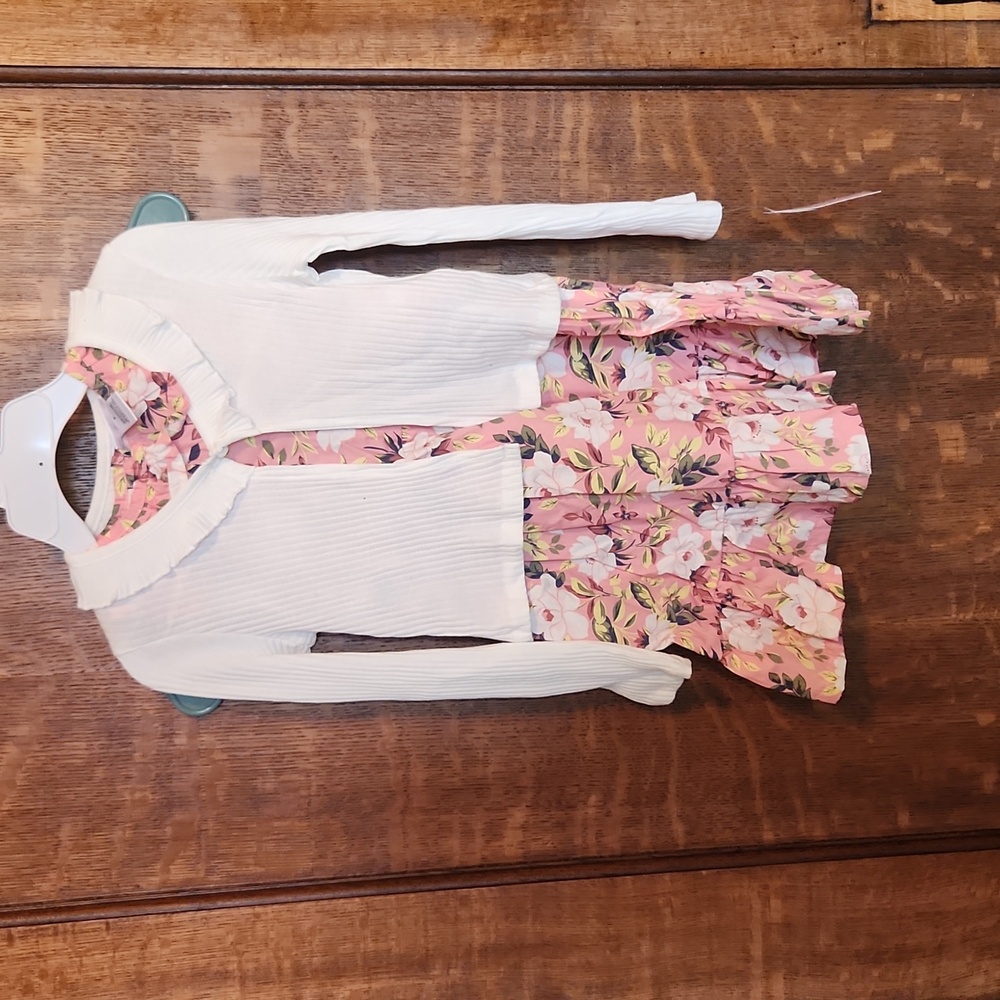 Girls 6 dress and sweater